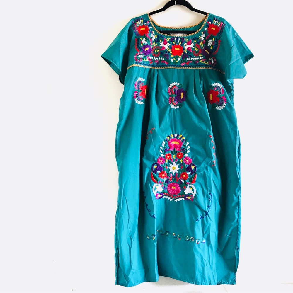 Mexican Embroidered Dress - Picture 1 of 4